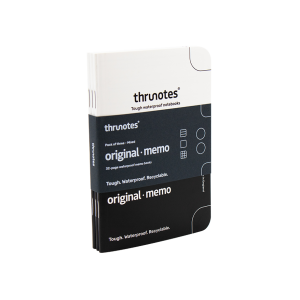 Original Memo waterproof notebook mixed pack with dotted, ruled, grid, and plain page styles.